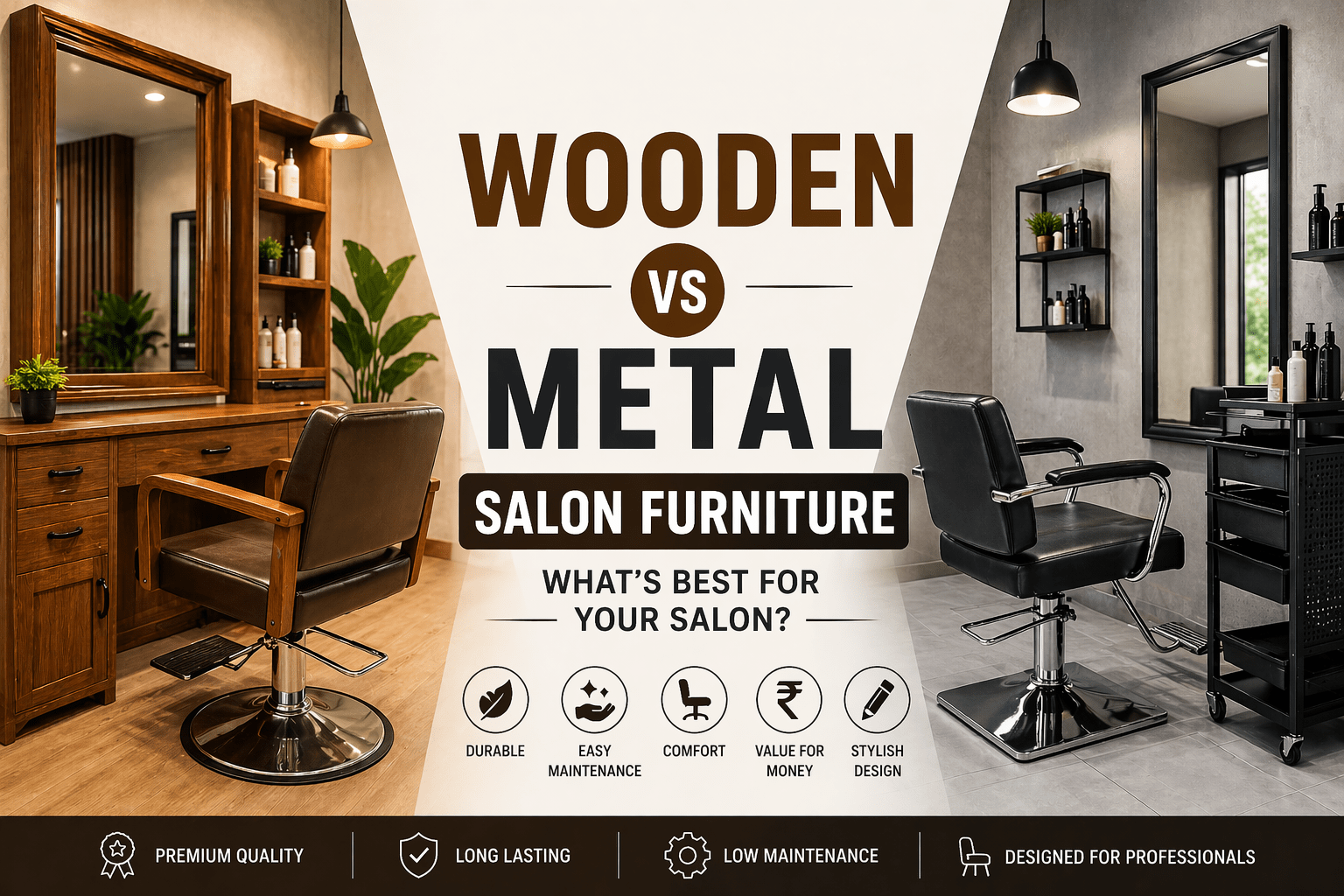 Wooden vs Metal Salon Furniture – What’s Best for Your Salon?