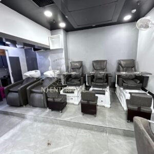 Space-Saving Modern Pedicure Station for Small Salons
