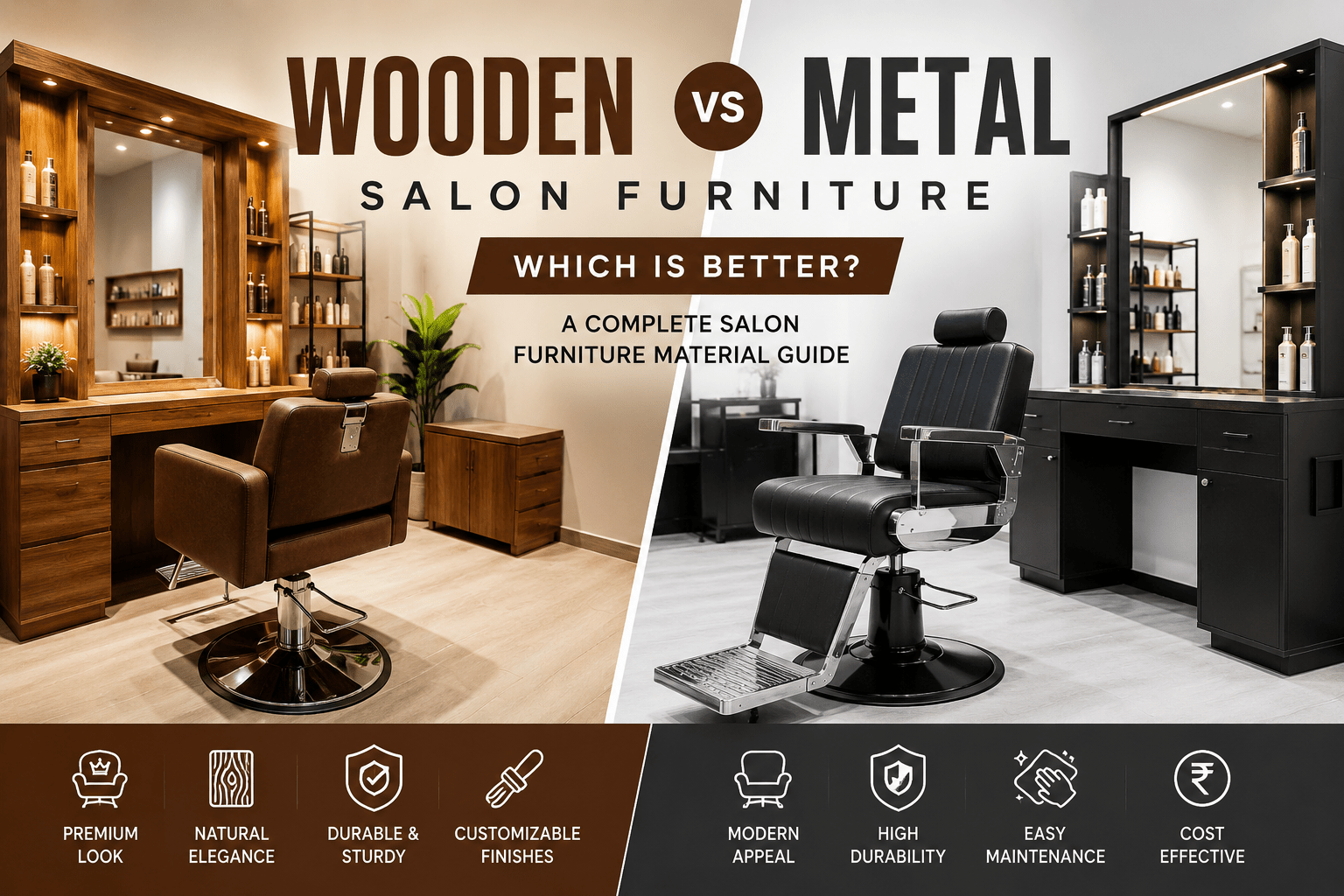 Wooden vs Metal Salon Furniture: Which Is Better for Your Salon?