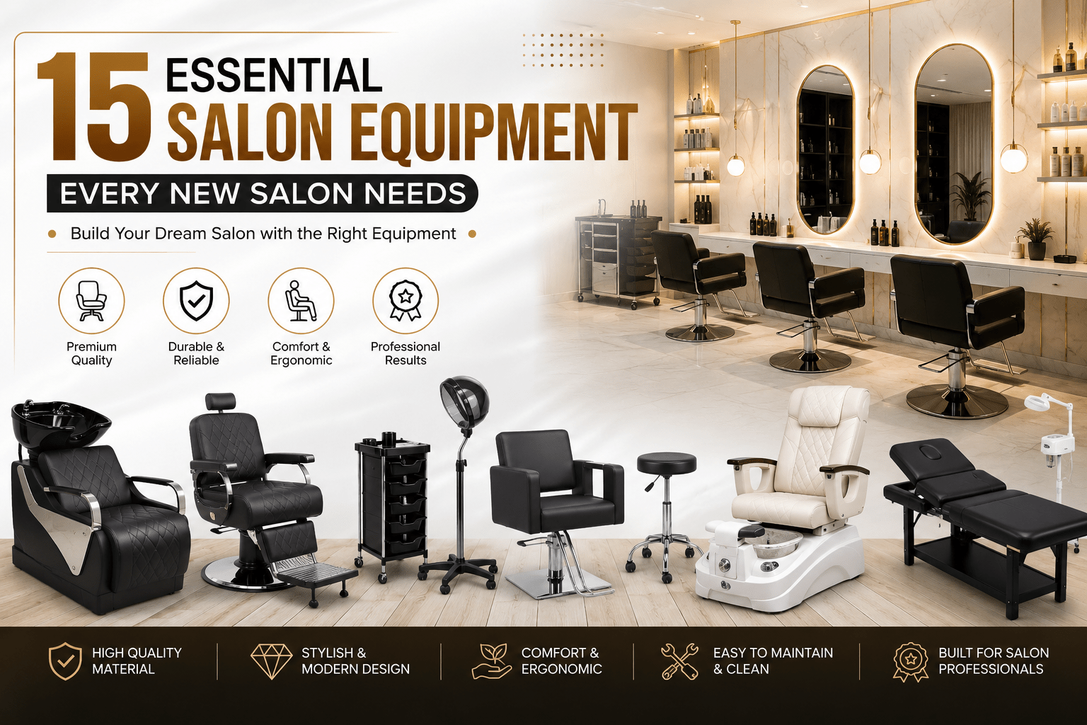 15 Essential Salon Equipment Every New Salon Needs in 2026